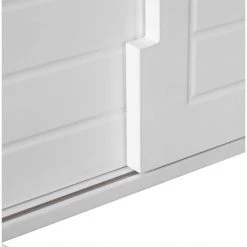 White Vanity Sink Base 2 Door Cabinet Storage U Shape Organizer, Rolling Doors, and Open Shelf by Basicwise 15 White Vanity Sink Base 2 Door Cabinet Storage U Shape Organizer, Rolling Doors, and Open Shelf by Basicwise -Basicwise Online Shop white basicwise accent cabinets qi004373 wt fa 1000