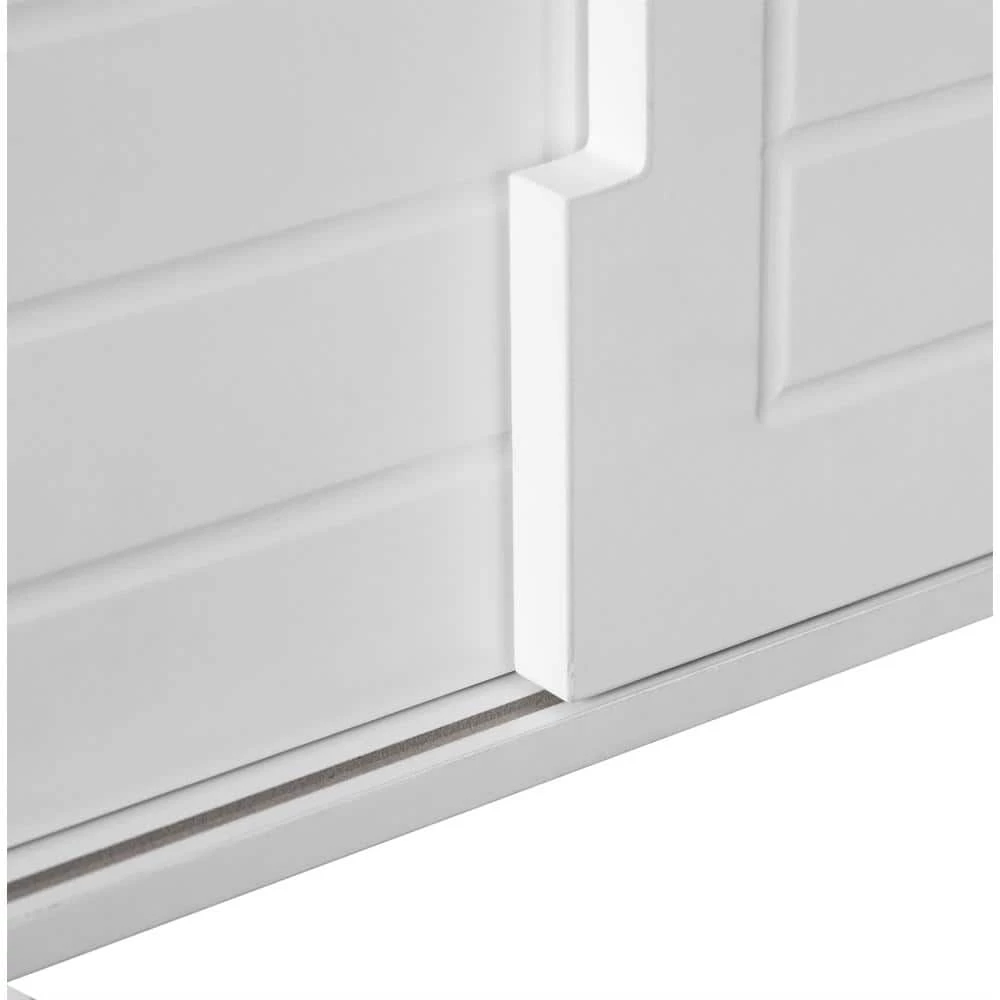 White Vanity Sink Base 2 Door Cabinet Storage U Shape Organizer, Rolling Doors, and Open Shelf by Basicwise 7 White Vanity Sink Base 2 Door Cabinet Storage U Shape Organizer, Rolling Doors, and Open Shelf by Basicwise - Image 7