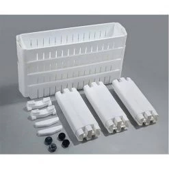 40 in. White Plastic 4-shelf Etagere Bookcase with Adjustable Shelves by Basicwise -Basicwise Online Shop white basicwise bookcases bookshelves qi003220 1f 1000