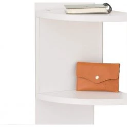 49 in. White Wood 5-shelf Corner Bookcase with Open Storage by Basicwise -Basicwise Online Shop white basicwise bookcases bookshelves qi003554 w 44 1000