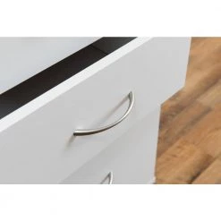 Office White File Cabinet 3 Drawer Chest with Rolling Casters by Basicwise -Basicwise Online Shop white basicwise file cabinets qi003678w 44 1000