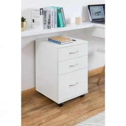 Office White File Cabinet 3 Drawer Chest with Rolling Casters by Basicwise -Basicwise Online Shop white basicwise file cabinets qi003678w c3 1000