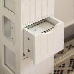 White Wooden Modern FreeStanding Side Storage Tower Cabinet with 3-Drawers by Basicwise 8 White Wooden Modern FreeStanding Side Storage Tower Cabinet with 3-Drawers by Basicwise -Basicwise Online Shop white basicwise file cabinets qi004375 wt 77 1000