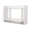 44 in. Rectangular White Floating Desk with Shelves by Basicwise