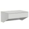 28.5 in. White Wall Mounted Office Computer Desk with Drawer by Basicwise
