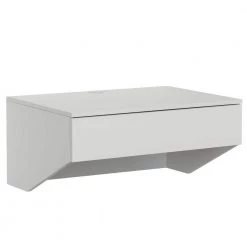 28.5 in. White Wall Mounted Office Computer Desk with Drawer by Basicwise
