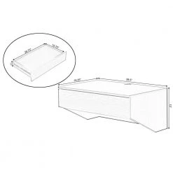 28.5 in. White Wall Mounted Office Computer Desk with Drawer by Basicwise 14 28.5 in. White Wall Mounted Office Computer Desk with Drawer by Basicwise -Basicwise Online Shop white basicwise floating desks qi003902 wt 76 1000