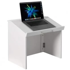 White Foldable Tabletop Portable Podium, for Church, School, Office, or Home by Basicwise -Basicwise Online Shop white basicwise furniture parts qi004422 wt 76 1000