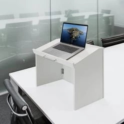 White Foldable Tabletop Portable Podium, for Church, School, Office, or Home by Basicwise -Basicwise Online Shop white basicwise furniture parts qi004422 wt c3 1000