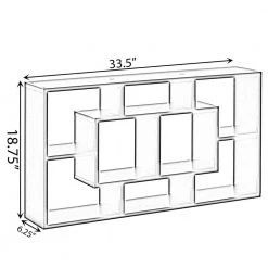 Modern 8-Tier Bookcase Wall Mount and Freestanding Storage Shelves For Decoration Display, White by Basicwise 11 Modern 8-Tier Bookcase Wall Mount and Freestanding Storage Shelves For Decoration Display, White by Basicwise -Basicwise Online Shop white basicwise kids bookshelves qi004420 wt fa 1000