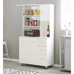 Basicwise Online Shop -Basicwise Online Shop white basicwise pantry cabinets qi003729l c3 1000