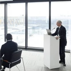 21.5 in. Rectangle White Wood Standing Desk Podium with Storage for Church, School, Office, or Home by Basicwise -Basicwise Online Shop white basicwise standing desks qi004421 wt c3 1000