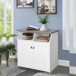 2-Door Finley 31.5 in. White Gray Oak Vertical File Cabinet by SAINT BIRCH -Basicwise Online Shop white gray oak saint birch accent cabinets sbfl4225sgwg 31 1000