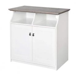 2-Door Finley 31.5 in. White Gray Oak Vertical File Cabinet by SAINT BIRCH