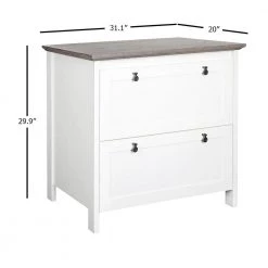 Finley White/Gray Oak 2-Drawer Lateral File Cabinet by SAINT BIRCH -Basicwise Online Shop white gray oak saint birch file cabinets sbfl4025lfwg 1f 1000
