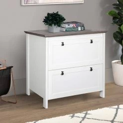 Finley White/Gray Oak 2-Drawer Lateral File Cabinet by SAINT BIRCH -Basicwise Online Shop white gray oak saint birch file cabinets sbfl4025lfwg 31 1000