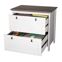 Finley White/Gray Oak 2-Drawer Lateral File Cabinet by SAINT BIRCH -Basicwise Online Shop white gray oak saint birch file cabinets sbfl4025lfwg 77 1000