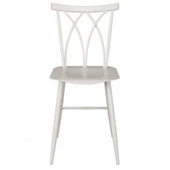 Ariel 32.7-Inch Metal Dining Chair, White -Set of 2 by Lifestyle Solutions