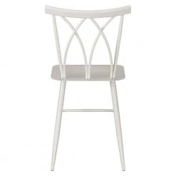 Ariel 32.7-Inch Metal Dining Chair, White -Set of 2 by Lifestyle Solutions -Basicwise Online Shop white lifestyle solutions accent chairs lsavls1wh 66 1000