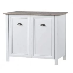 2-Door Ansel 24.7 White Storage Cabinet by SAINT BIRCH