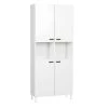 Miami 73.6 in. White 4-Shelf Standard Bookcase by SAINT BIRCH