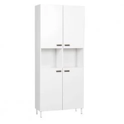 Miami 73.6 in. White 4-Shelf Standard Bookcase by SAINT BIRCH