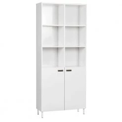 Miami 73.6 in. White 4-Shelf Standard Bookcase by SAINT BIRCH