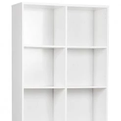 Miami 73.6 in. White 4-Shelf Standard Bookcase by SAINT BIRCH -Basicwise Online Shop white saint birch bookcases bookshelves sbak31918291 c3 1000
