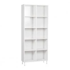 Miami 73.6 in. White 10-Shelf Standard Bookcase by SAINT BIRCH