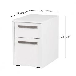 Miami White 2-Drawer Mobile File Cabinet by SAINT BIRCH -Basicwise Online Shop white saint birch file cabinets sbak4300mfww 1f 1000