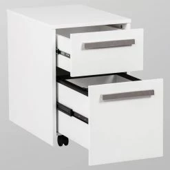Miami White 2-Drawer Mobile File Cabinet by SAINT BIRCH -Basicwise Online Shop white saint birch file cabinets sbak4300mfww 77 1000