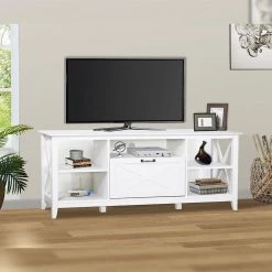 Honduras 59.5 in. White TV Stand 1-Drawer Fits TV's up to 60 in. by SAINT BIRCH 13 Honduras 59.5 in. White TV Stand 1-Drawer Fits TV's up to 60 in. by SAINT BIRCH -Basicwise Online Shop white saint birch tv stands sbhn7092tvwh 31 1000
