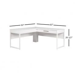 Miami 63 in. White Wood Writing Desks by SAINT BIRCH -Basicwise Online Shop white saint birch writing desks sbak0100ldww 1f 1000