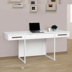 Miami 64.5 in. White Wood Manager Desk by SAINT BIRCH 13 Miami 64.5 in. White Wood Manager Desk by SAINT BIRCH -Basicwise Online Shop white saint birch writing desks sbak1000edww 31 1000