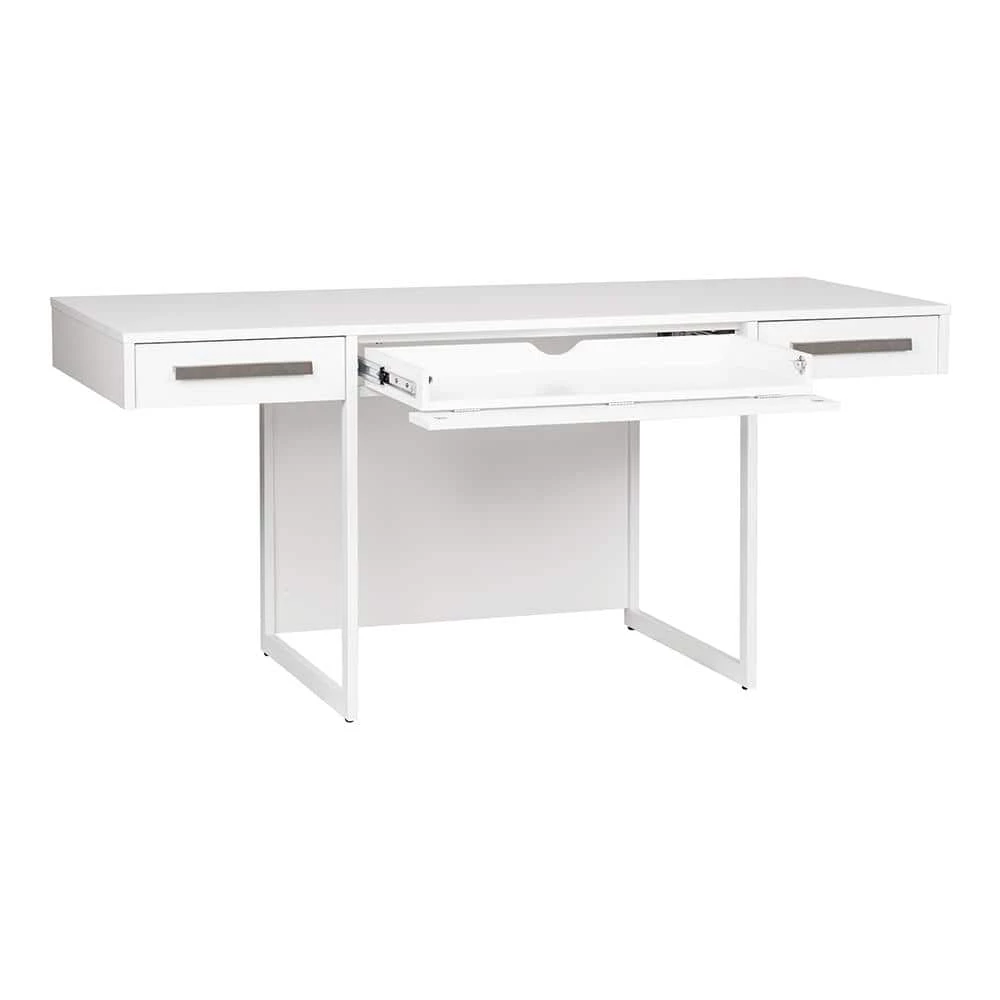 Miami 64.5 in. White Wood Manager Desk by SAINT BIRCH 3 Miami 64.5 in. White Wood Manager Desk by SAINT BIRCH - Image 3