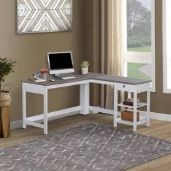 Finley 59 in. White Wood Writing Desks by SAINT BIRCH -Basicwise Online Shop white saint birch writing desks sbfl1425ldwg 31 1000