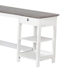 Finley 59 in. White Wood Writing Desks by SAINT BIRCH -Basicwise Online Shop white saint birch writing desks sbfl1425ldwg 4f 1000