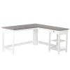 Finley 59 in. White Wood Writing Desks by SAINT BIRCH