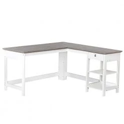 Finley 59 in. White Wood Writing Desks by SAINT BIRCH